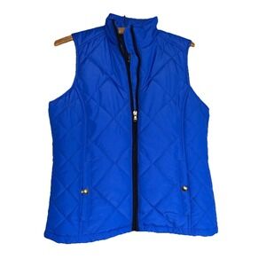 Lauren Ralph Lauren Puffer Vest Womens M Full‎ Zipper Preppy Winter Cold Weather